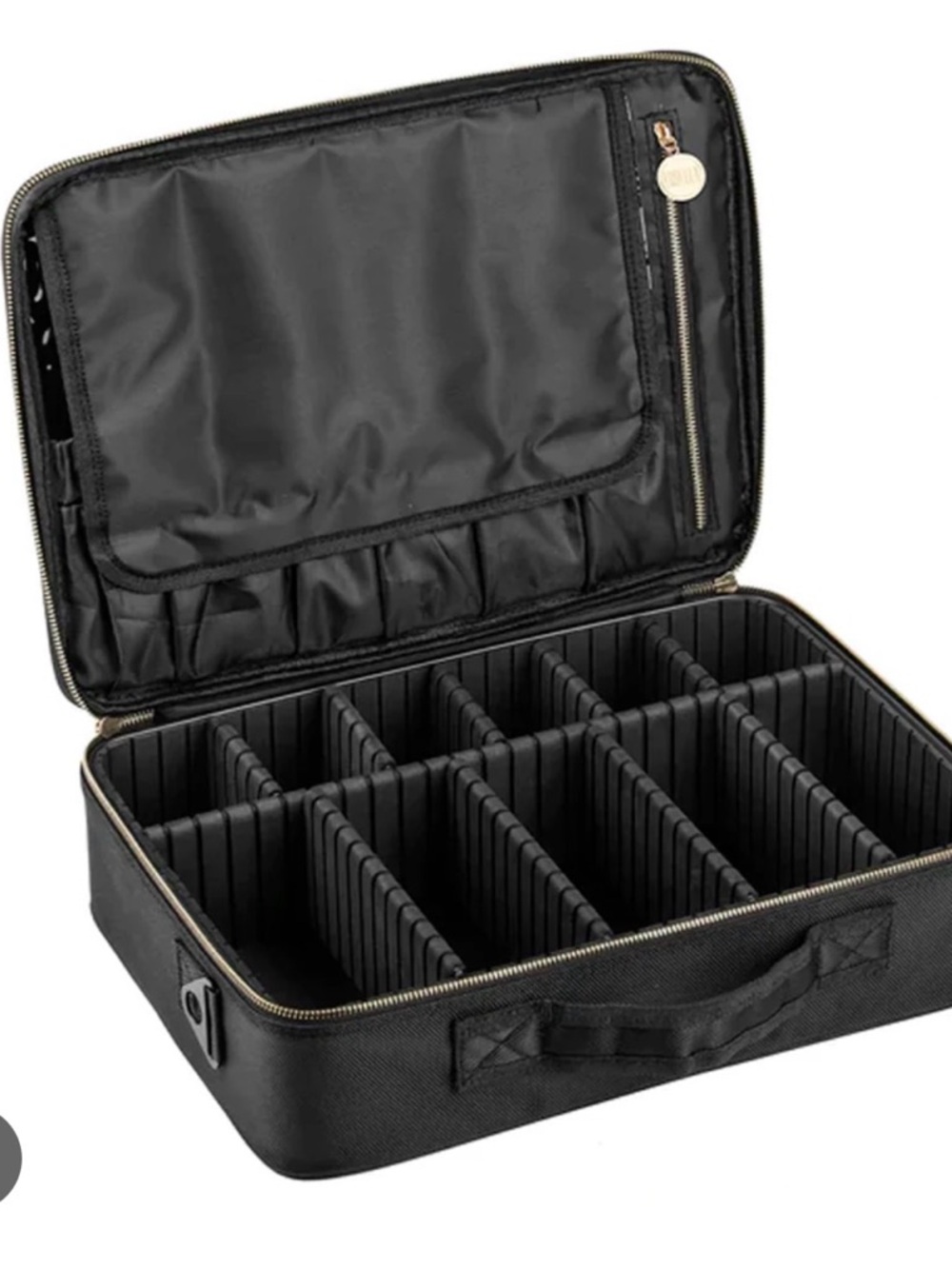 Lurella artist Travel Cosmetics Makeup Organizer Case in Black